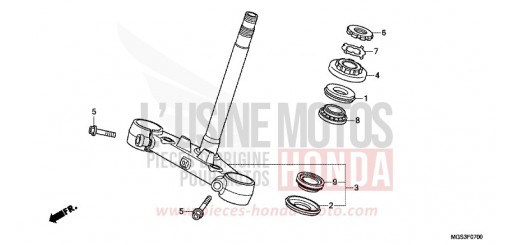 PIANTONE STERZO NC700XAD di 2013